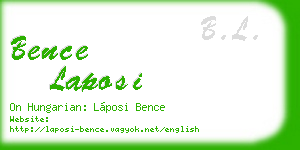 bence laposi business card